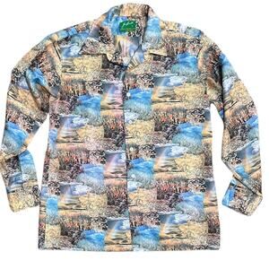 Vintage Joe Namath 70s Arrow Scenic Motif Shirt